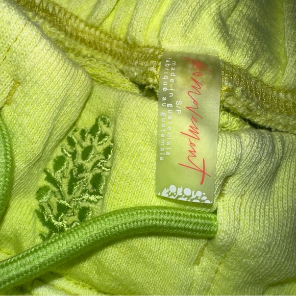 NEW FP Movement Free People MVP Pants Neon Green Slouchy Wide Loose Baggy Boho - Picture 10 of 13